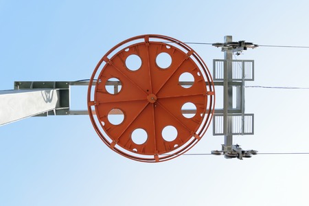 Design of the main ski lift support electric. Bottom view