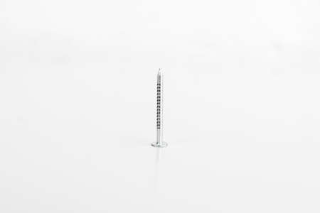 Nail on white backgroundの写真素材