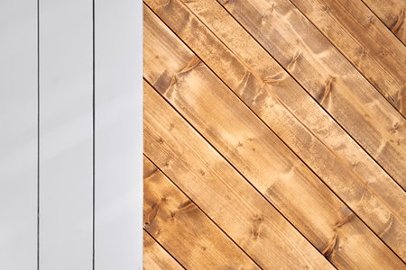 A portion of metal and wooden outdoor gateの写真素材