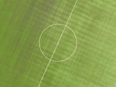 Football field and from above. training field, Aerial view.の写真素材