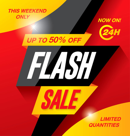 Flash Sale Banner Template Design Royalty Free Vector Graphics