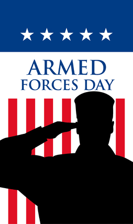 Armed forces day template poster designのイラスト素材