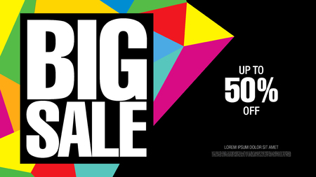 big sale banner template designのイラスト素材