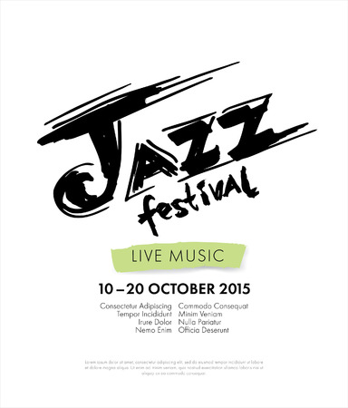 Jazz festival - live music. Poster template designのイラスト素材