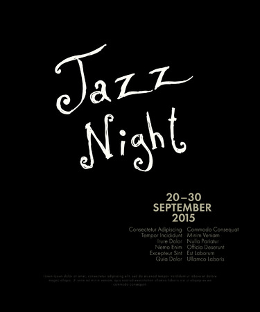 Jazz festival - live music. Poster template designのイラスト素材