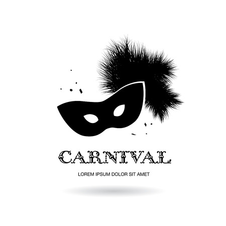 carnival mask logo designのイラスト素材