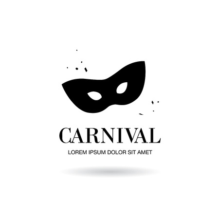 carnival mask logo designのイラスト素材
