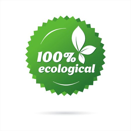 eco green labelのイラスト素材