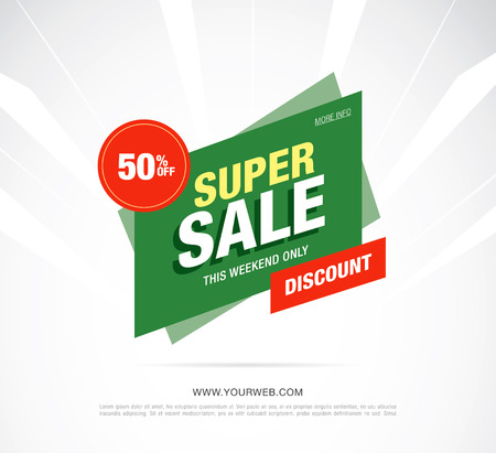 bright vector sale bannerのイラスト素材