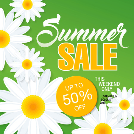 summer sale bannerのイラスト素材