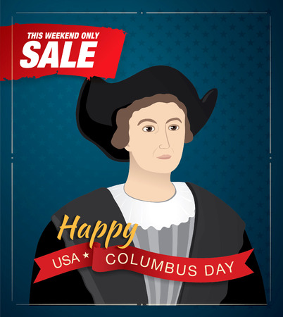 Columbus Day. Saleのイラスト素材