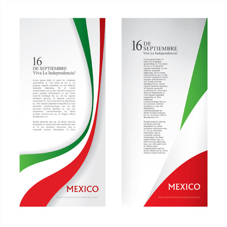 16 th of September. Happy Independence day! Viva Mexico!のイラスト素材
