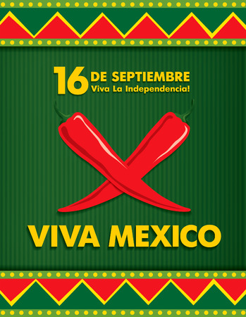 16 th of September. Happy Independence day! Viva Mexico!のイラスト素材