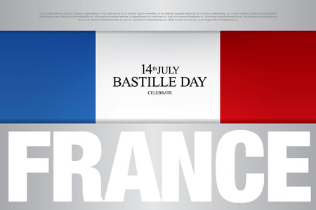 France. 14 july. Happy Bastille Day!のイラスト素材