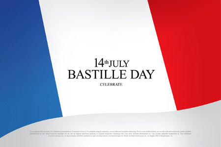 France. 14 july. Happy Bastille Day!のイラスト素材