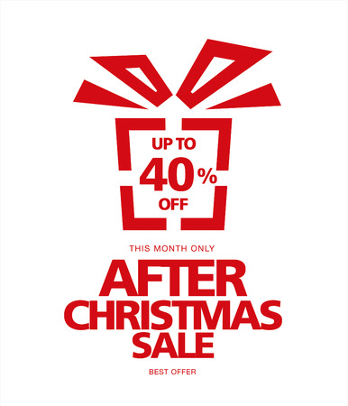 After Christmas sale. Image of giftのイラスト素材