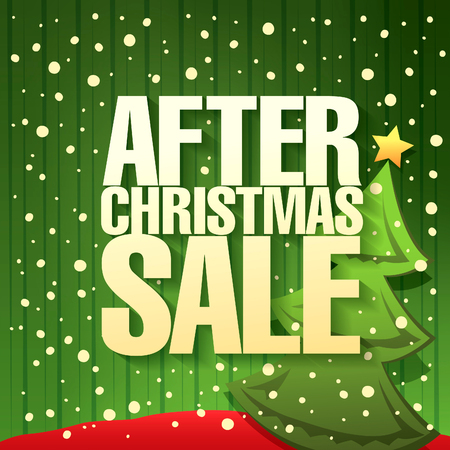 After Christmas sale. Vector bannerのイラスト素材