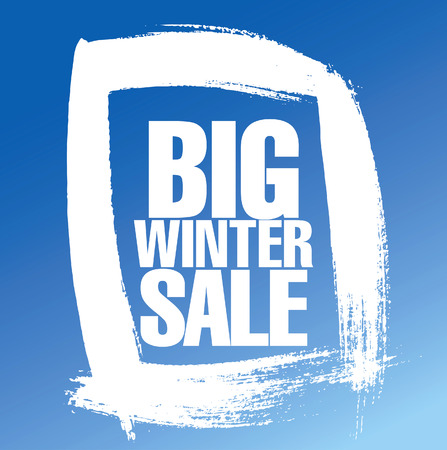 Big Winter sale posterのイラスト素材