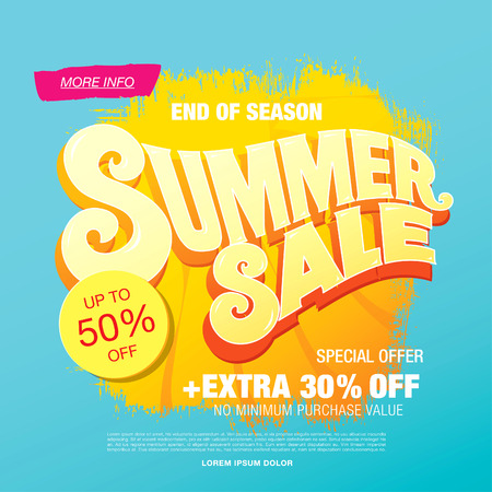 summer sale template bannerのイラスト素材