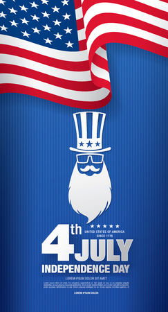 fourth of july independence dayのイラスト素材