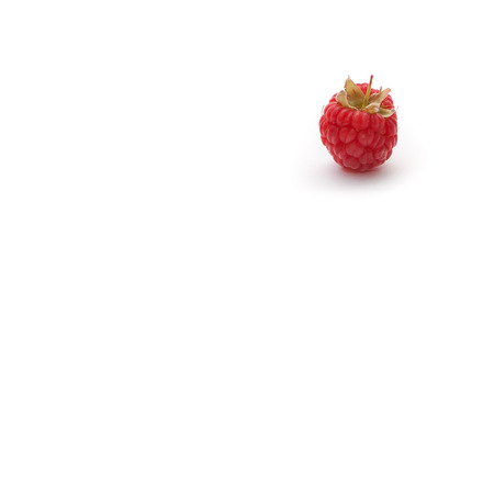 raspberry on white backgroundの写真素材