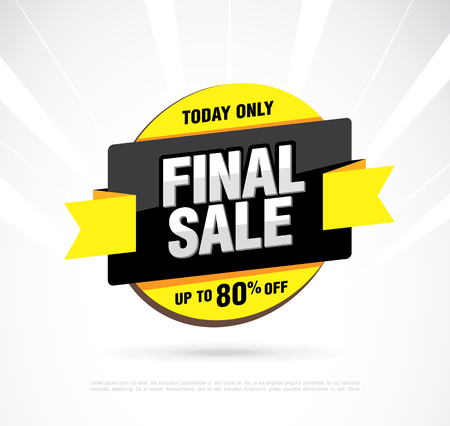 Final sale banner. Special offer, discounts up to 80% offのイラスト素材