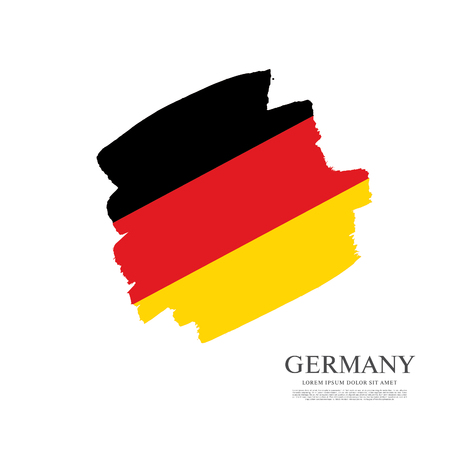 Flag of Germany made in brush stroke backgroundのイラスト素材