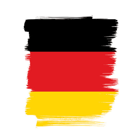 Flag of Germany made in brush stroke backgroundのイラスト素材