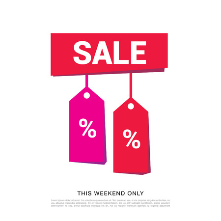 Sale icon. Vector tags. Flat icon. Sale labelsのイラスト素材