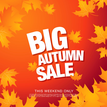 Big autumn saleのイラスト素材