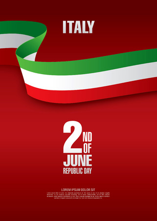 Italy. Second of June. Republic dayのイラスト素材