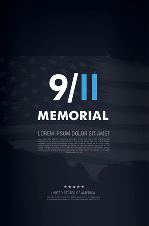 Patriot Day. September 11. We will never forgetのイラスト素材