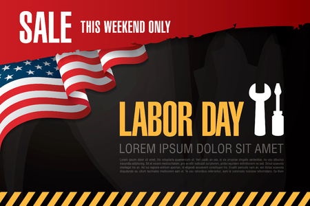 Labor day sale. Vector template bannerのイラスト素材