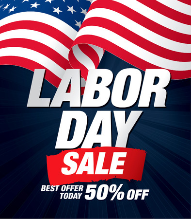 Labor day sale. Vector template bannerのイラスト素材