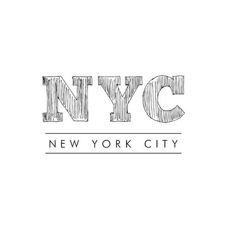 New York City letteringのイラスト素材