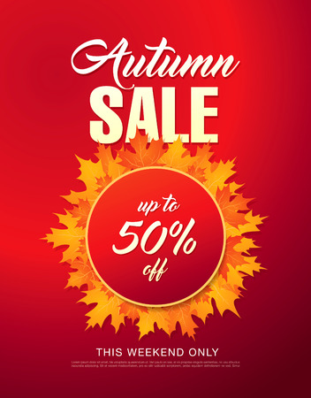 Autumn sale template bannerのイラスト素材