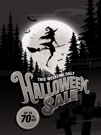 Halloween sale. Vector illustrationのイラスト素材