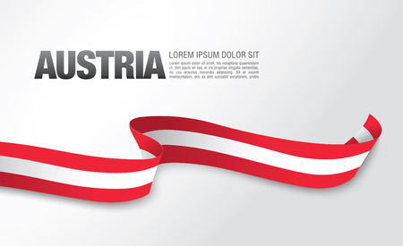 Austrian flag on a white backgroundのイラスト素材