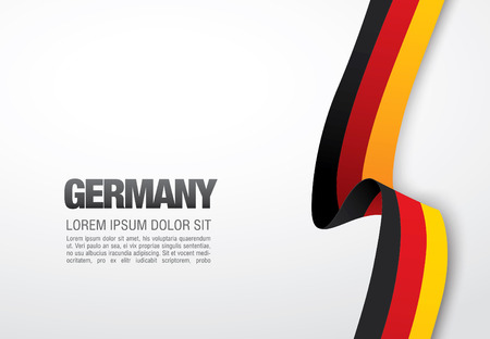 German flag on a white backgroundのイラスト素材