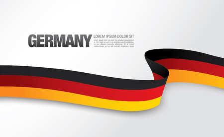 German flag on a white backgroundのイラスト素材