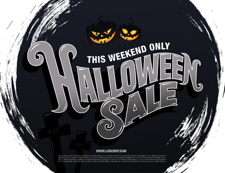 Halloween sale. Vector illustrationのイラスト素材