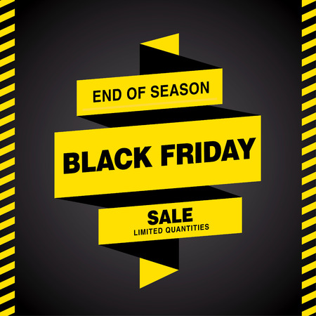 Black friday sale banner template design. Vector iconのイラスト素材