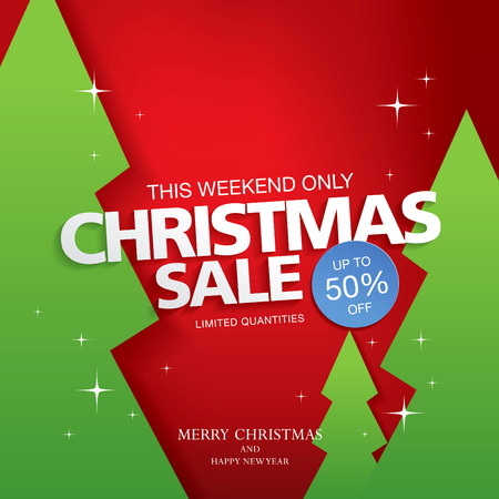 Christmas sale. Vector bannerのイラスト素材