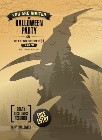 Happy halloween. Vector posterのイラスト素材