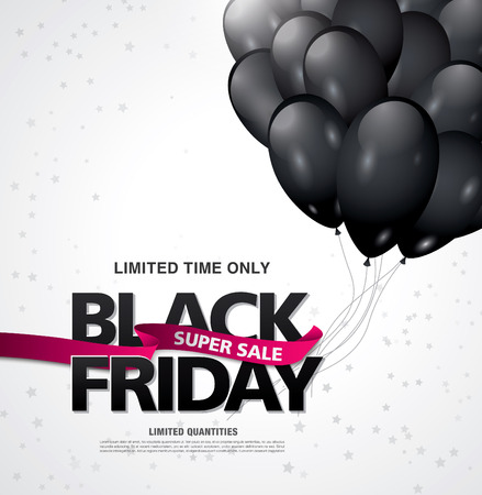 Black friday sale banner. Vector illustrationのイラスト素材