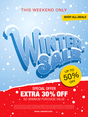 Winter sale illustrationのイラスト素材