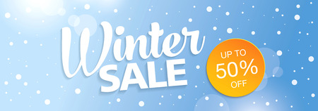 Winter sale banner. Vector illustrationのイラスト素材