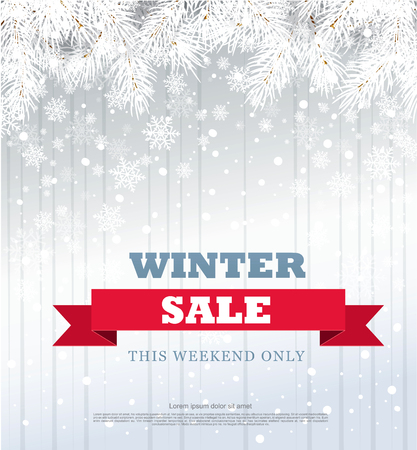 Winter sale illustrationのイラスト素材