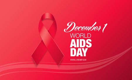 December 1. World AIDS Day poster.のイラスト素材