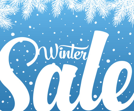 Winter sale banner, vector illustrationのイラスト素材